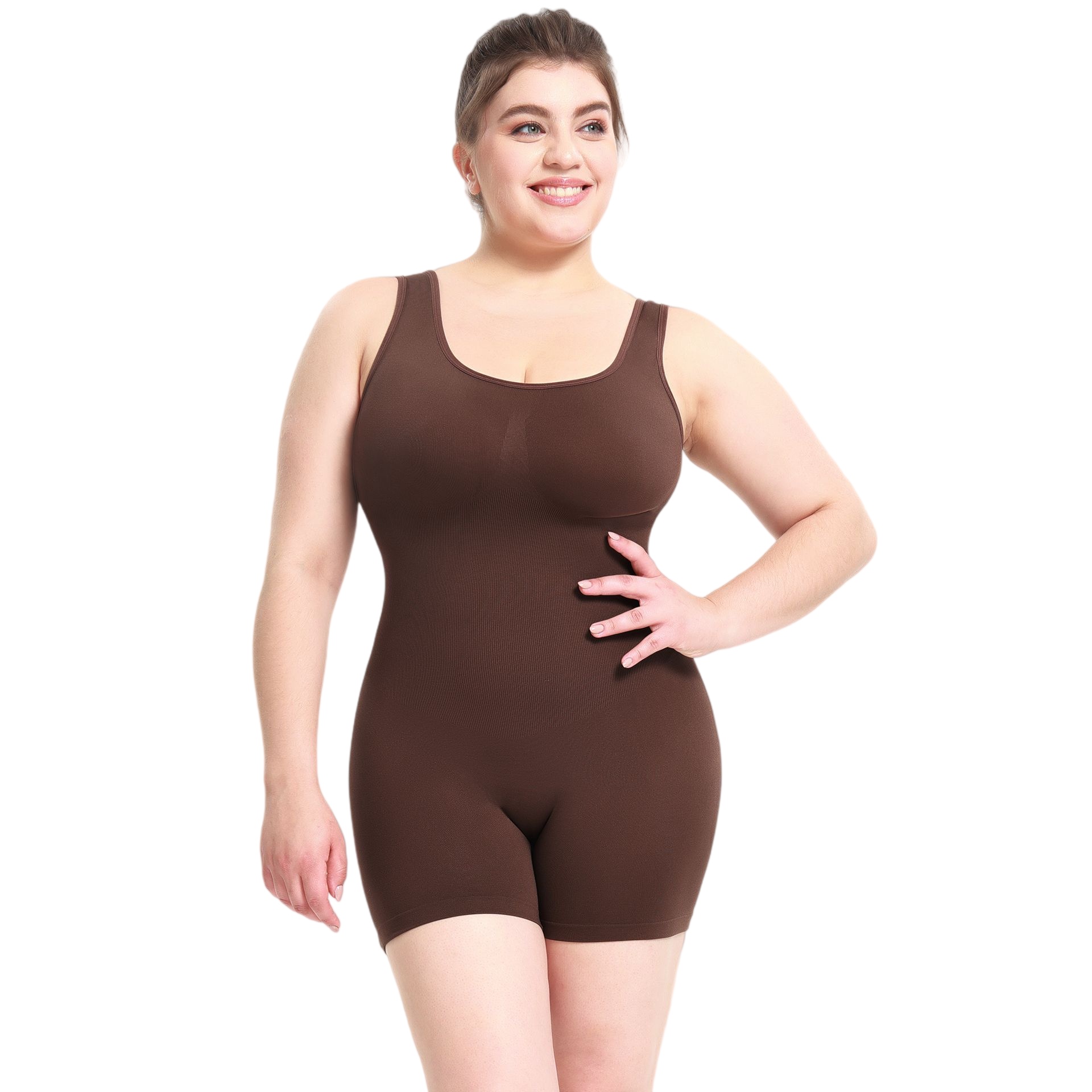 Womens Seamless Bodysuit - Sleeveless Body Shaper Romper Slimming Underwear